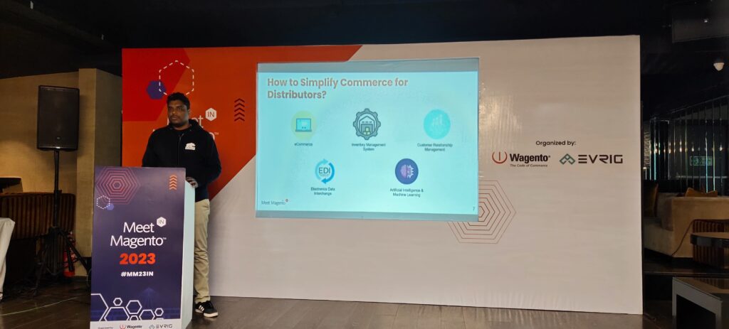 Mohan N representing DCKAP at Meet Magento India 2023