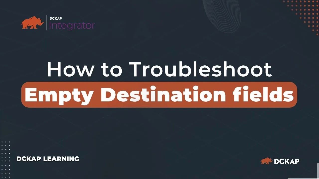 how to troubleshoot empty destination
