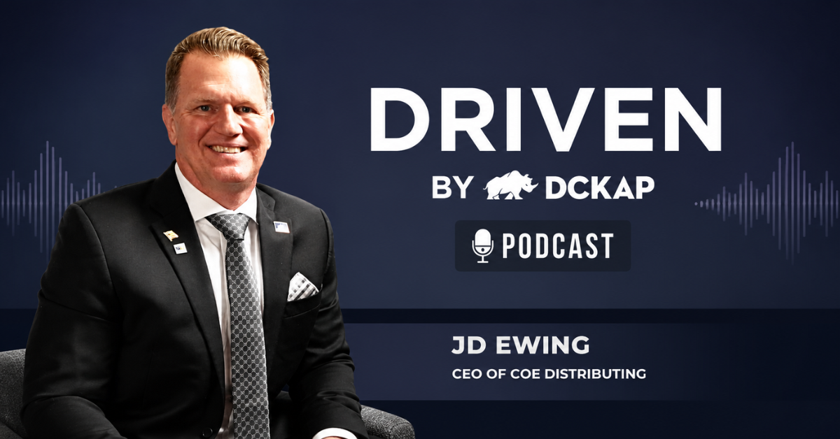 JD Ewing, CEO of COE Distributing on Driven by DCKAP Podcast