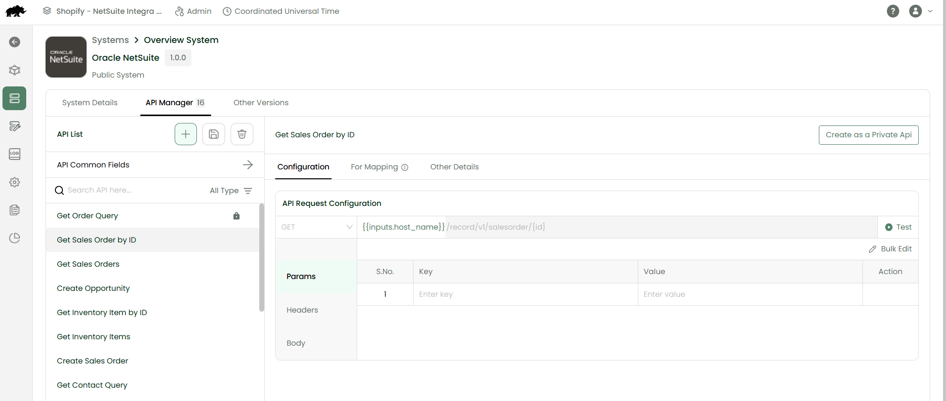 oracle-netsuite-API configuration